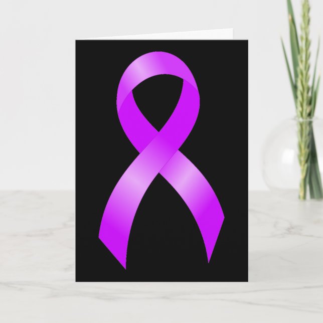 Hodgkins Lymphoma Violet Ribbon Tack Kort (Framsida)