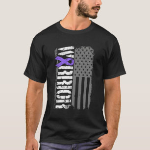 Hodgkins Lymphoma Warrior American Flagga T Shirt