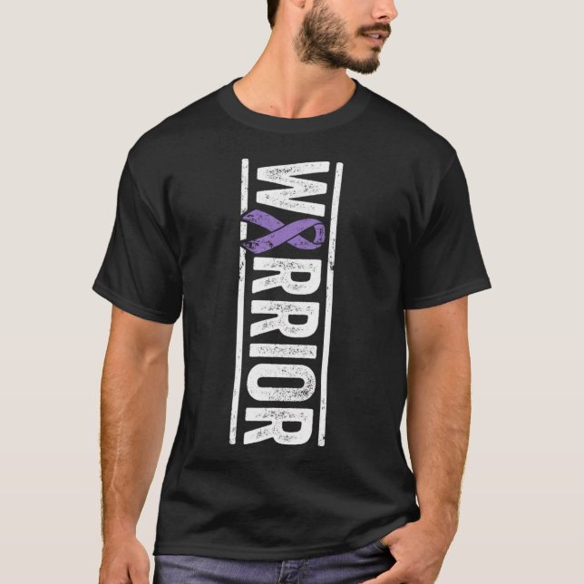 Hodgkins Lymphoma Warrior Lodrät Cancer Awarenes T Shirt (Framsida)