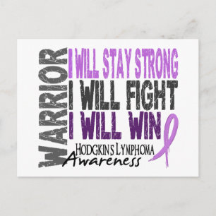 Hodgkins Lymphoma Warrior Vykort