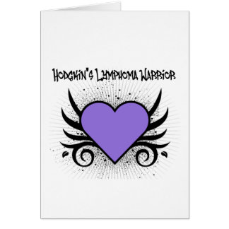 Hodgkins sjukdom Warrior Heart Tattoo Hälsningskort