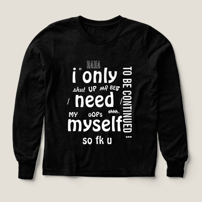 hodie with a small text to read  t shirt (Design framsida)