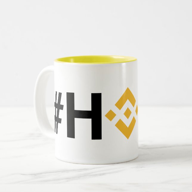 #HODL Binance (BNB) Two-Tone Mugg (Framsida vänster)