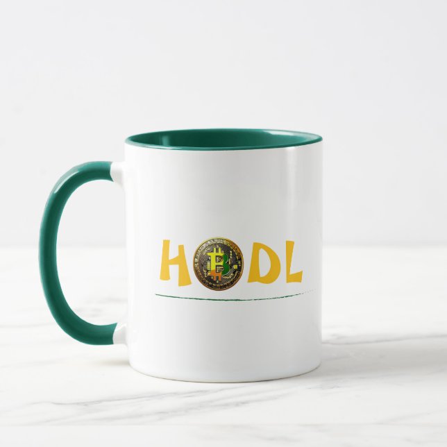 HODL Bitcoin Crypto Coffee Mugg (Vänster)