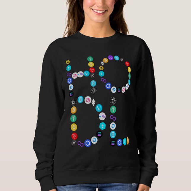 Hodl Bitcoin Etherum Cardano Xrp Cryptocurrency B T Shirt (Framsida)