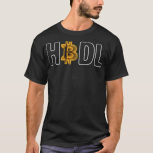 Hodl Bitcoin guld moderna typografikonstgåva T Shirt