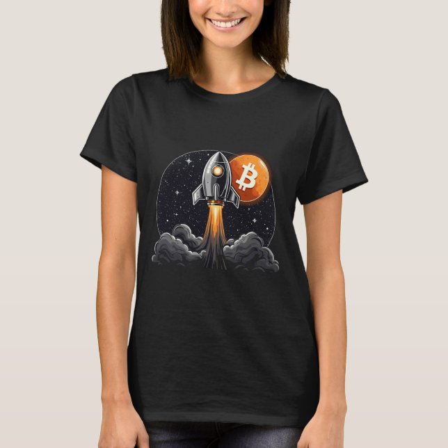 HODL Bitcoin till månen T Shirt (Framsida)