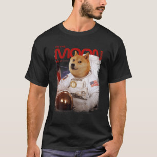 HODL DOGE TILL Måne Astronaut DOGE Crypto Memid D T Shirt