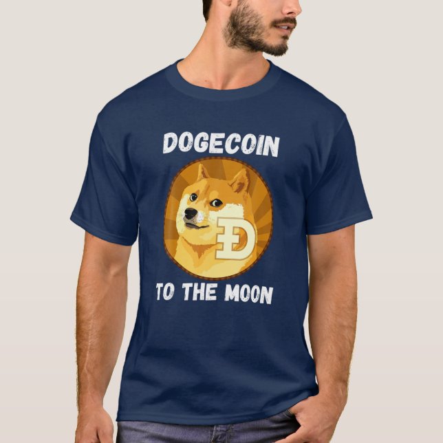 Hodl Dogecoin to Måne - Crypto Doge Hodlers Fu T Shirt (Framsida)