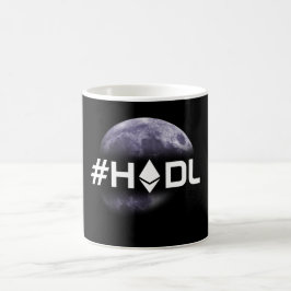 #HODL Ethereum till månesvartmuggen Kaffemugg