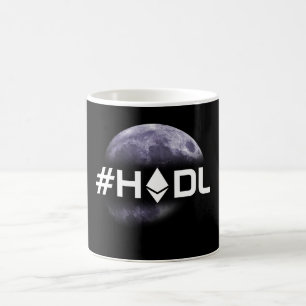 #HODL Ethereum till månesvartmuggen Kaffemugg