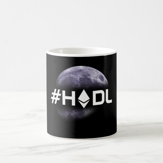 #HODL Ethereum till månesvartmuggen Kaffemugg (Center)