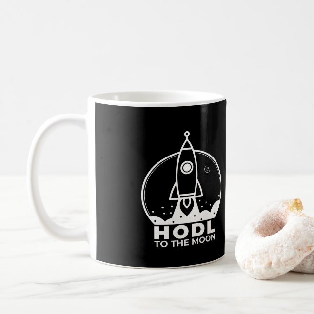HODL - Måne Kaffemugg (Med munk)