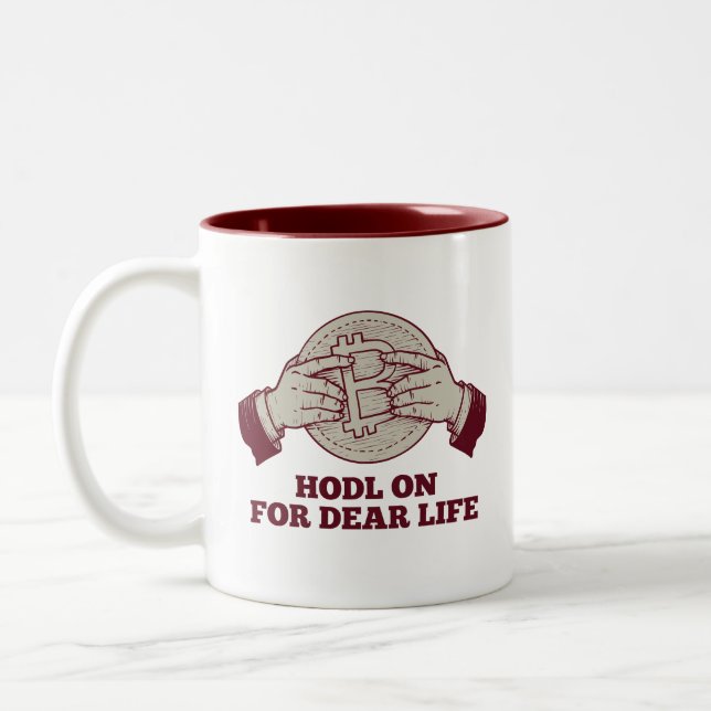 HODL On for Bästa Life Mugg (Vänster)