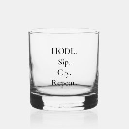 HODL Sip Gråter Upprepa Crypto Whiskey-glas