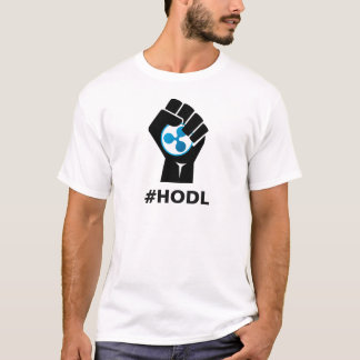 HODL skvalpar XRP-logotypen: Svart T-shirt