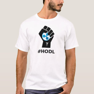 HODL skvalpar XRP-logotypen: Svart Tee