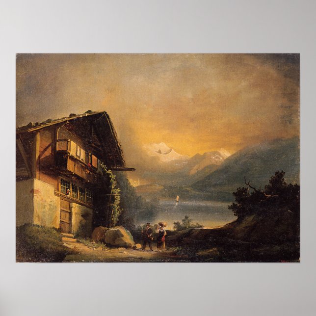Hodler - Charlet i Hilterfingen 1871 Poster (Framsidan)