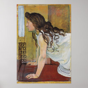 Hodler - flicka på fönstret 1890 poster