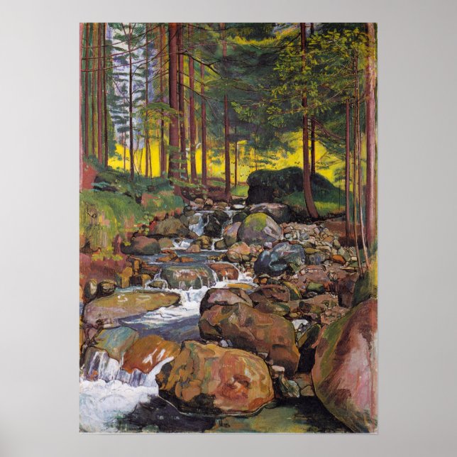 Hodler - Forest With Mountain Stream 1902 Poster (Framsidan)