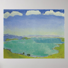 Hodler - Genèvesjön från Caux 1917 Poster
