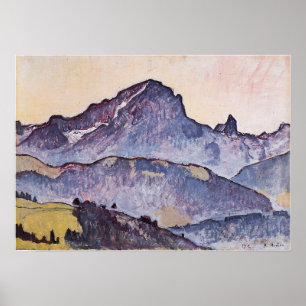 Hodler - Le Grand Muveran från Villars 1912 Poster