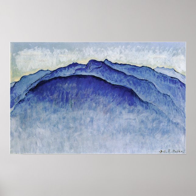 Hodler - Pinnacles på morgonen 1915 Poster (Framsidan)