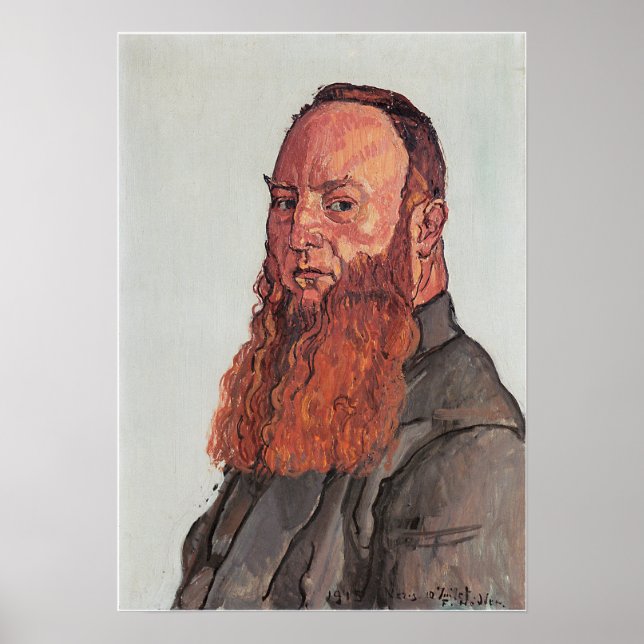 Hodler - Porträtt av James Vibert 1915 Poster (Framsidan)