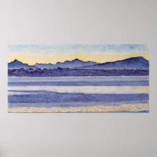 Hodler - Sjö Genève med Mont Blanc på morgonen L.. Poster