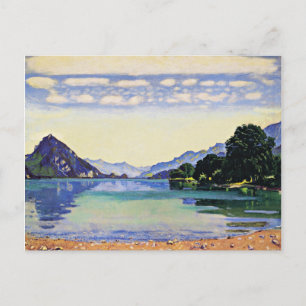 Hodler - Sjö Thun från Lessig, bra art Vykort