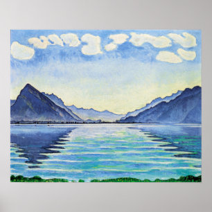 Hodler - Sjö Thun Symmetrisk reflektion 1905 Poster