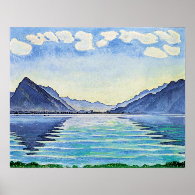 Hodler - Sjö Thun Symmetrisk reflektion 1905 Poster (Framsidan)