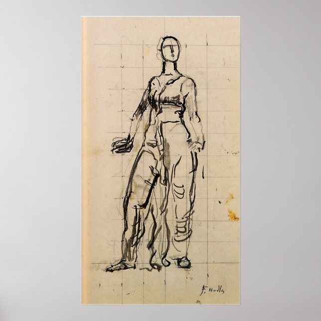 Hodler - Stående draperad figur 1913 Poster (Framsidan)