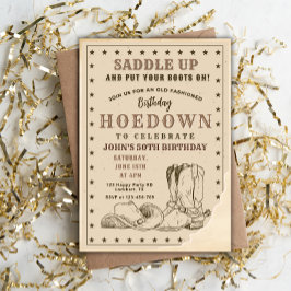 Hoedown Födelsedagsfest, Cowboy Birthday Inbjudningar