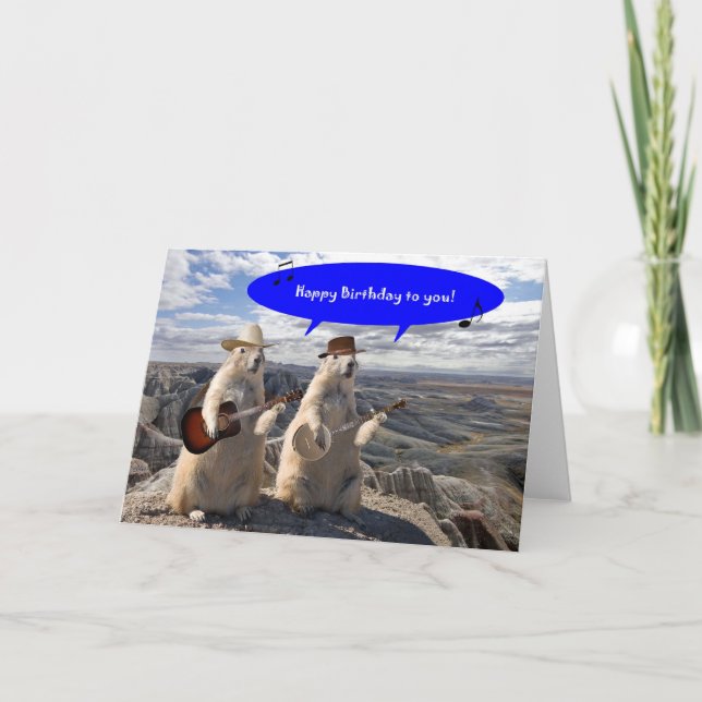 HOEDOWN I KORT FÖR FÖDELSEDAG FÖR PRÄRIEHUNDTOWN (Framsida)