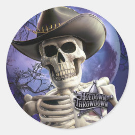 Hoedown Throwdown, Boney James Skeleton Runt Klistermärke