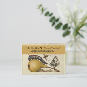 Hoefnagel Vintage Päron & Insekter 1500-talet Renä Visitkort
