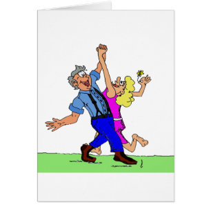 Hoen besegrar kvadrerar dansare hälsningskort