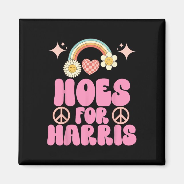 Hoes for Harris Funny Kamala Voter 2024 Wheimer Hu Magnet (Framsidan)