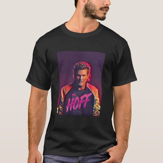 Hoff - David Hasselhoff Retro Allover Patten T Shirt (Framsida)