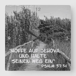 Hoffe auf Jehova .... Fyrkantig Klocka