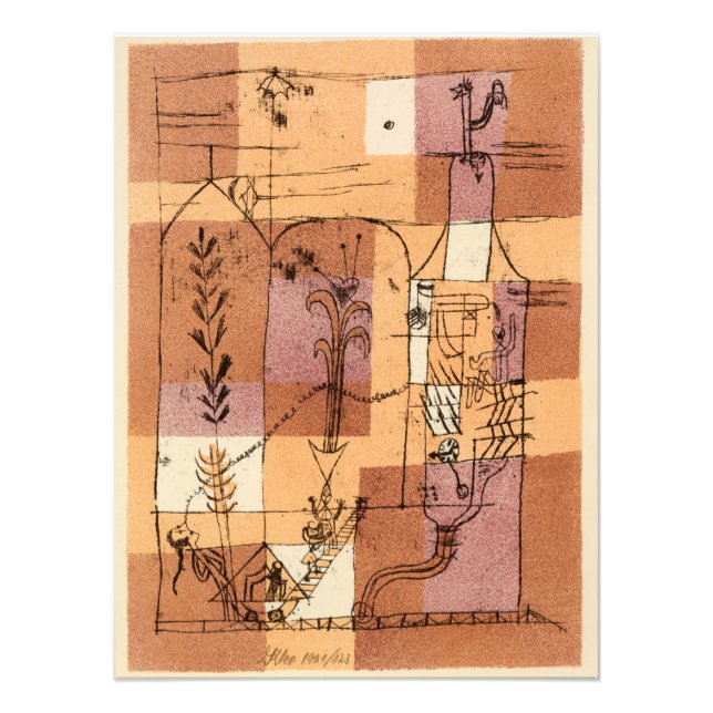 Hoffmanesque Scene av Paul Klee Fototryck (Framsidan)