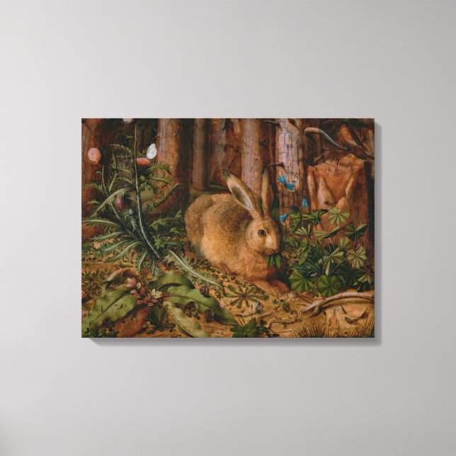 Hoffmann Hare Forest Nature Painting Canvastryck (Framsida)