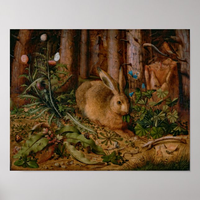Hoffmann Hare Forest Nature Painting Poster (Framsidan)