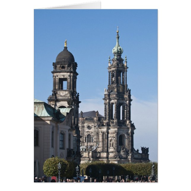 Hofkirche (domstolens kyrka) Dresden Hälsningskort (Framsidan)