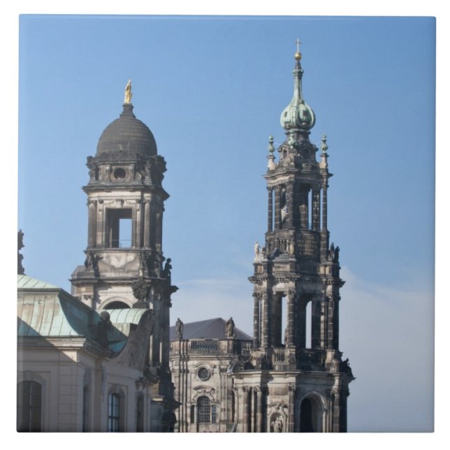 Hofkirche (Hovkyrkan) Dresden Kakelplatta (Framsidan)