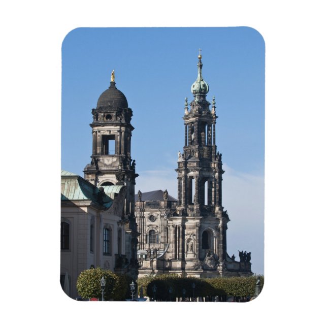 Hofkirche (hovkyrkan) Dresden Magnet (Vertikal)