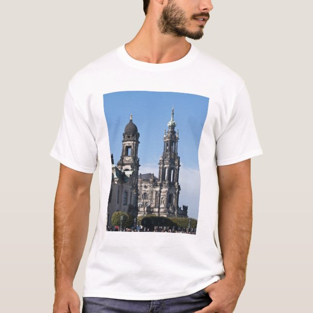 Hofkirche (Hovkyrkan) Dresden T Shirt (Framsida)
