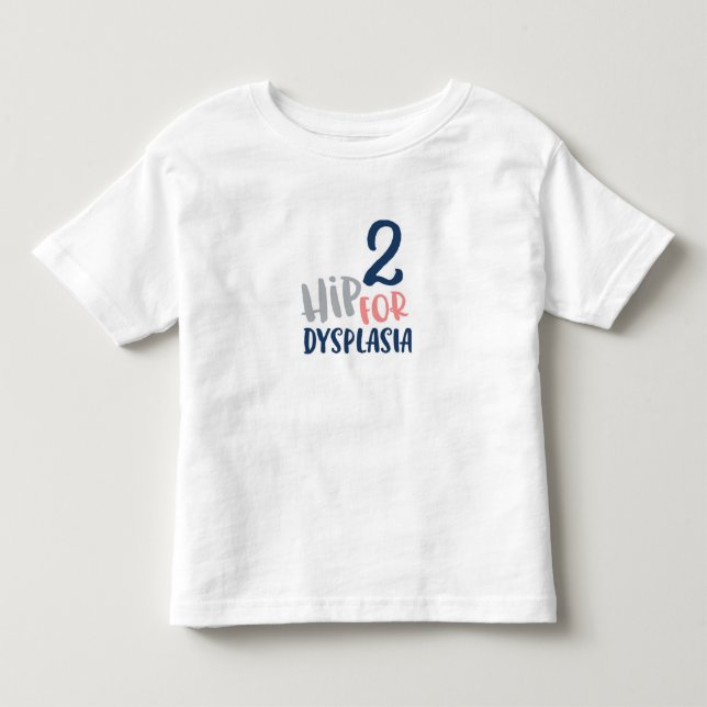 Höft 2 för Dysplasiatypografi Tee Shirt (Framsida)