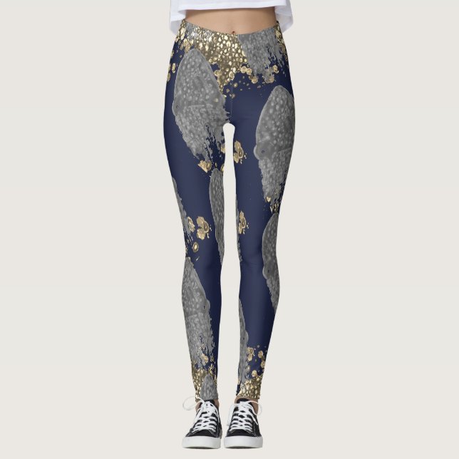 Höft- och funkyformgivaredamasker leggings (Framsida)
